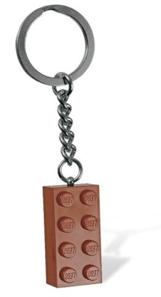 LEGO Sleutelhanger Steen 2x4 BRUIN