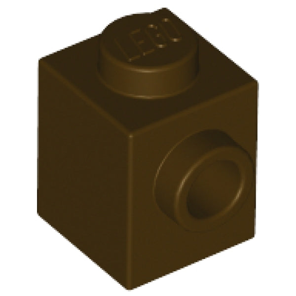 LEGO Steen 1x1 met 1 Zij-nop DONKERBRUIN (100 stuks)
