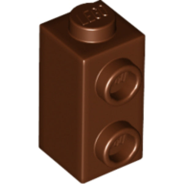 LEGO Steen 1x1x1 met 2 Zij-noppen BRUIN (100 stuks)