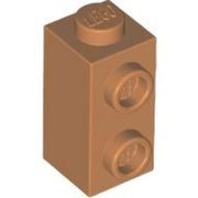 LEGO Steen 1x1x1 met 2 Zij-noppen NOUGAT (100 stuks)