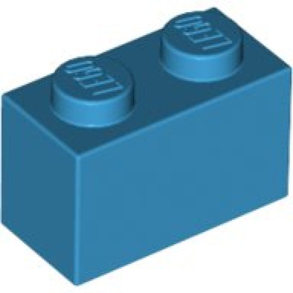 LEGO Steen 1x2 DONKERAZUUR (100 stuks)