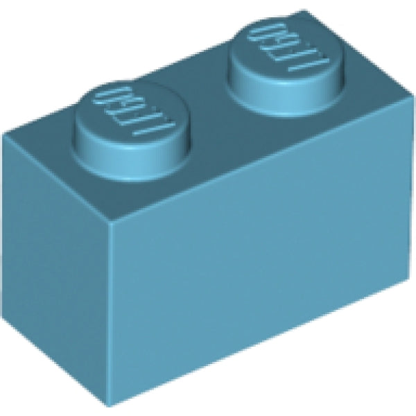 LEGO Steen 1x2 AZUURBLAUW (100 stuks)