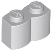 LEGO Steen 1x2 Palisade LICHTGRIJS (100 stuks)