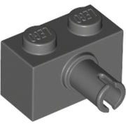 LEGO Steen 1x2 met Pin DONKERGRIJS (100 stuks)