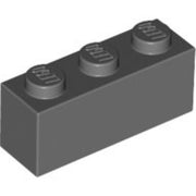 LEGO Steen 1x3 DONKERGRIJS (100 stuks)