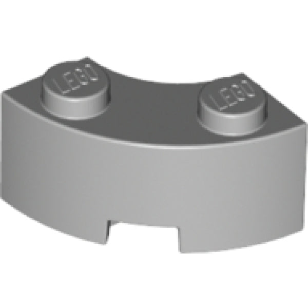 LEGO Steen 2x2 Rond Hoek LICHTGRIJS (100 stuks)