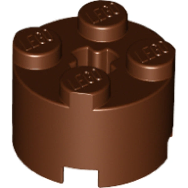 LEGO Steen 2x2 Rond BRUIN (100 stuks)