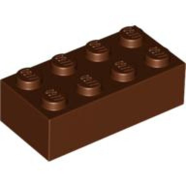 LEGO Steen 2x4 BRUIN (100 stuks)