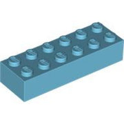 LEGO Steen 2x6 AZUURBLAUW (100 stuks)