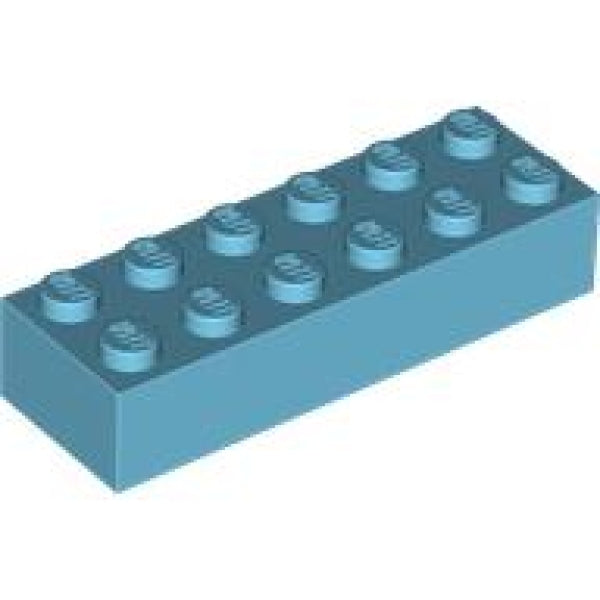 LEGO Steen 2x6 AZUURBLAUW (100 stuks)