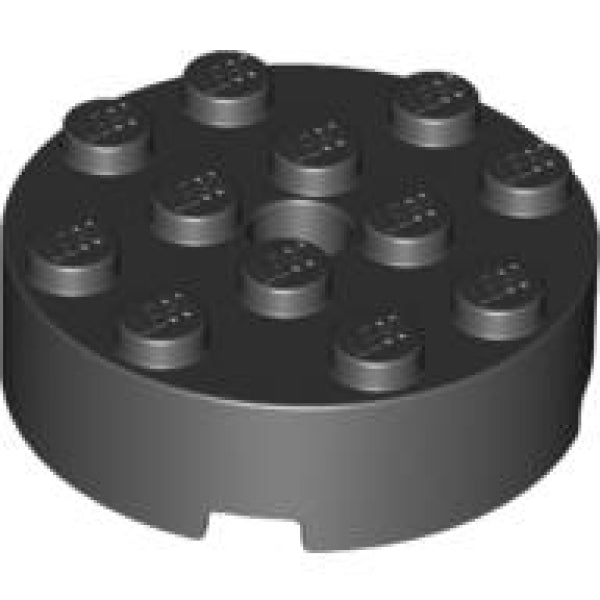 LEGO Steen 4x4 Rond ZWART (100 stuks)
