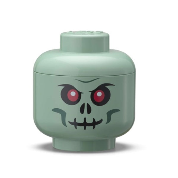 LEGO Opbergbox Hoofd S Skelet ZANDGROEN
