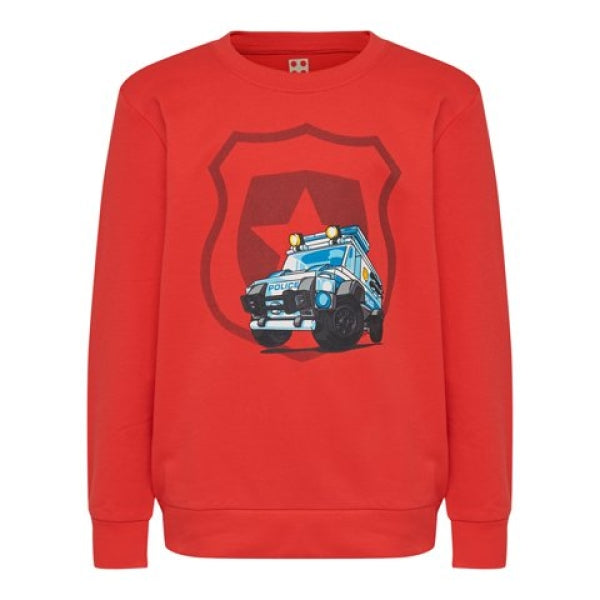 LEGO Sweatshirt City Politie ROOD (CM-51134 - Maat 98)