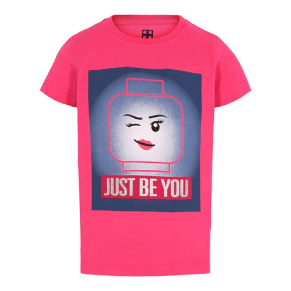 LEGO T-Shirt DONKER ROZE (M-22601 - Maat 122)