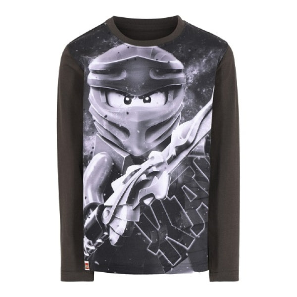 LEGO T-Shirt Ninjago DONKERGRIJS (M12010212 - Maat 122)