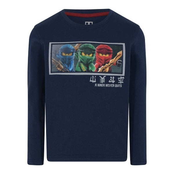 LEGO T-Shirt Ninjago DONKERBLAUW (M12010287 - Maat 104)