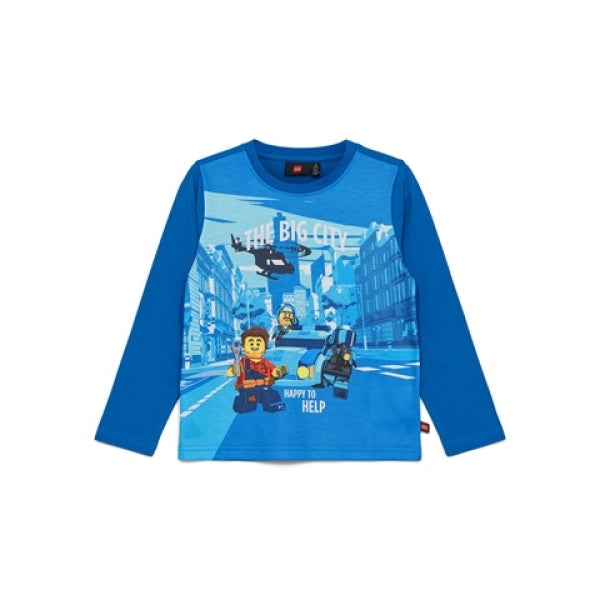 LEGO T-shirt City BLAUW (LWTANO 122 - Maat 98)