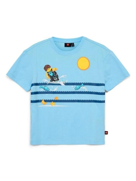 LEGO T-shirt LICHTBLAUW (LWTANO 318 - Maat 128)