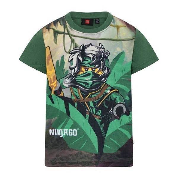 LEGO T-shirt Ninjago DONKERGROEN (LWTAYLOR 324 - Maat 110)
