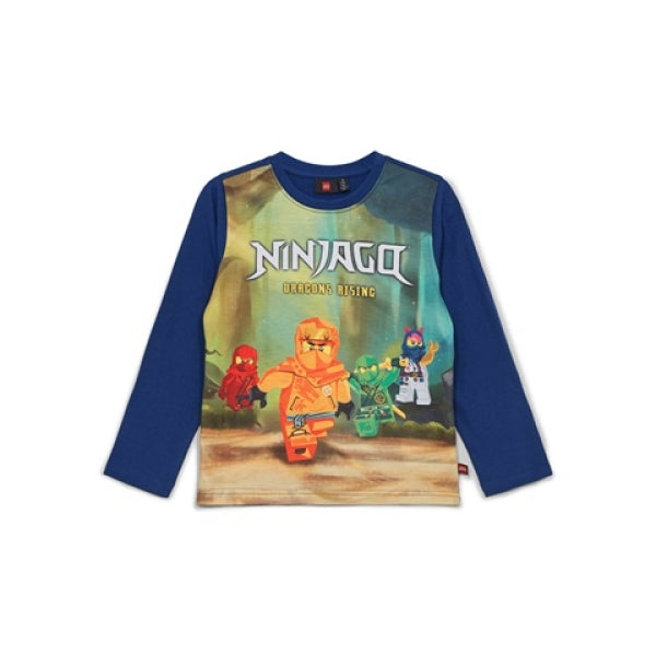 LEGO T-shirt Ninjago DONKERBLAUW (LWTANO 129 - Maat 104)