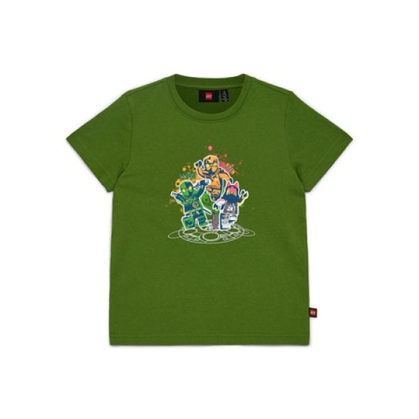 LEGO T-shirt Ninjago DONKERLIME (LWTANO 208 - Maat 116)