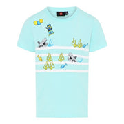 LEGO T-shirt Sharks LICHTTURQUISE (LWTAYLOR 310 - Maat 110)