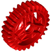 LEGO Tandwiel 28 Dubbel ROOD