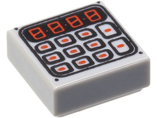 LEGO Tegel 1x1 Digitaal Toetsenbord LICHTGRIJS (100 stuks)