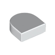 LEGO Tegel 1x1 Halfrond WIT (100 stuks)