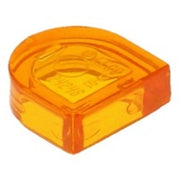 LEGO Tegel 1x1 Halfrond TRANSPARANT ORANJE (100 stuks)