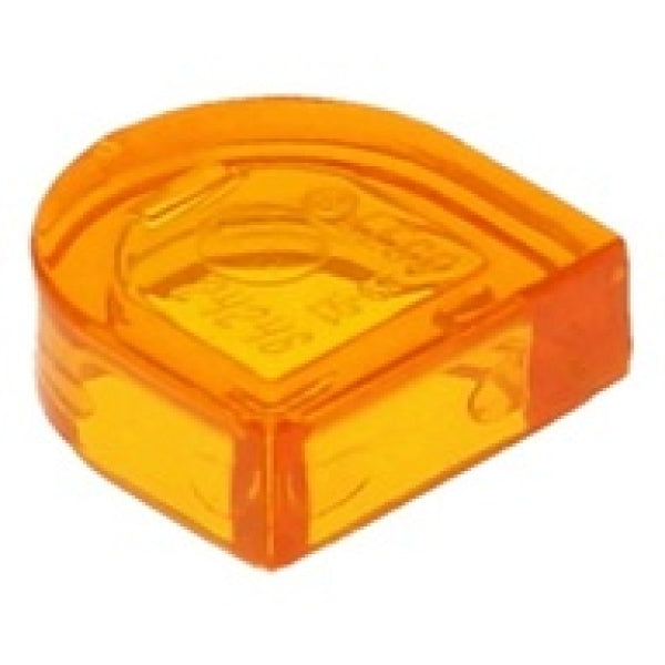 LEGO Tegel 1x1 Halfrond TRANSPARANT ORANJE (100 stuks)