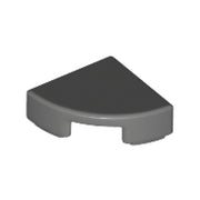 LEGO Tegel 1x1 Kwart Rond DONKERGRIJS (100 stuks)