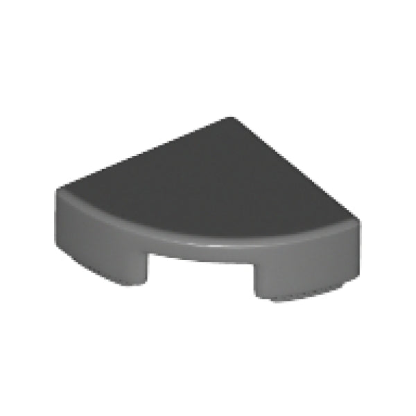 LEGO Tegel 1x1 Kwart Rond DONKERGRIJS (100 stuks)