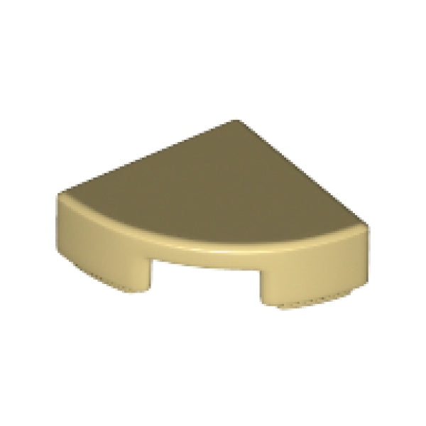 LEGO Tegel 1x1 Kwart Rond BEIGE (100 stuks)