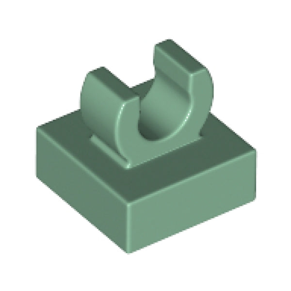 LEGO Tegel 1x1 met Clip ZANDGROEN (100 stuks)