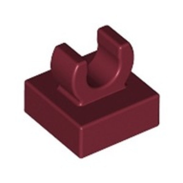 LEGO Tegel 1x1 met Clip DONKERROOD (100 stuks)