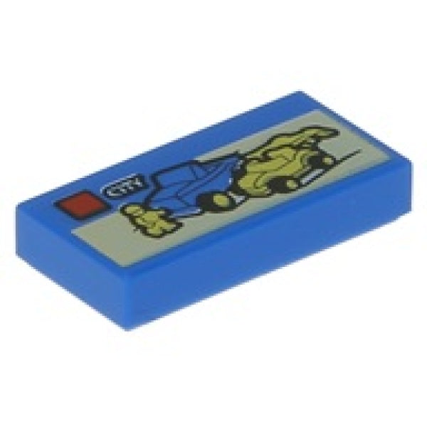 LEGO Tegel 1x2 City Doos BLAUW (100 stuks)