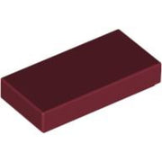LEGO Tegel 1x2 DONKERROOD (100 stuks)