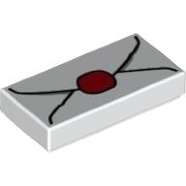 LEGO Tegel 1x2 Envelop WIT (10 stuks)