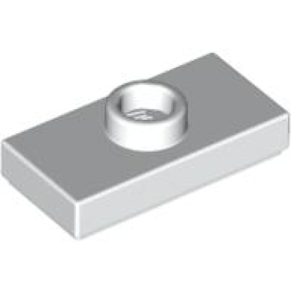 LEGO Plaat 1x2 met Nop WIT (100 stuks)