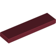LEGO Tegel 1x4 DONKERROOD (100 stuks)
