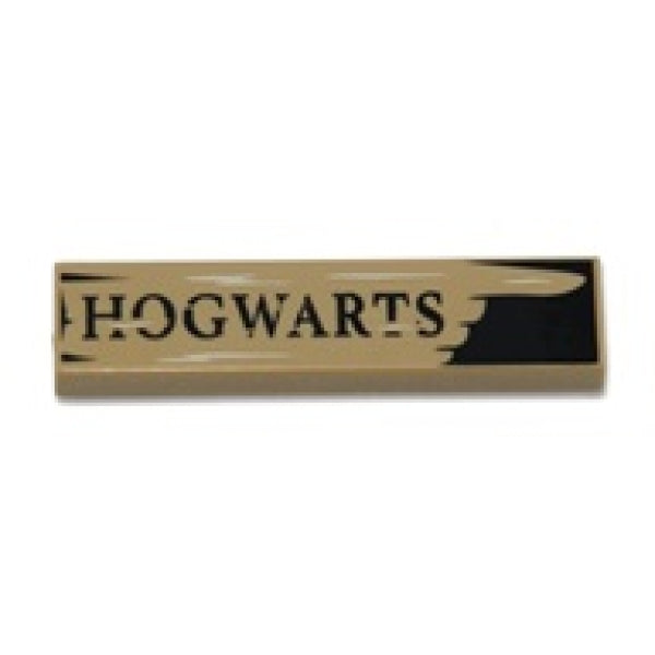 LEGO Tegel 1x4 Hogwarts DONKERBEIGE