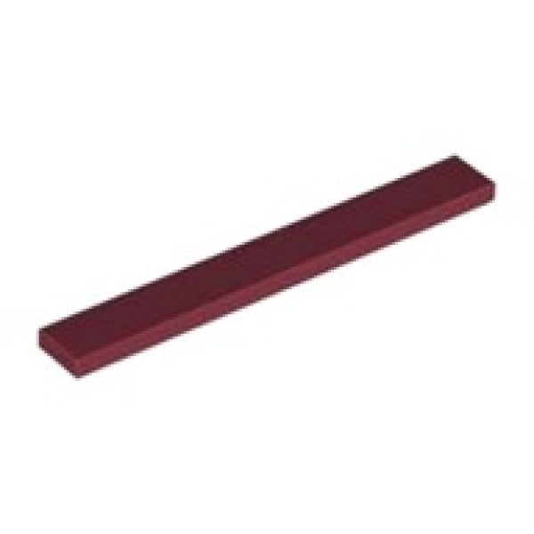 LEGO Tegel 1x8 DONKERROOD (100 stuks)