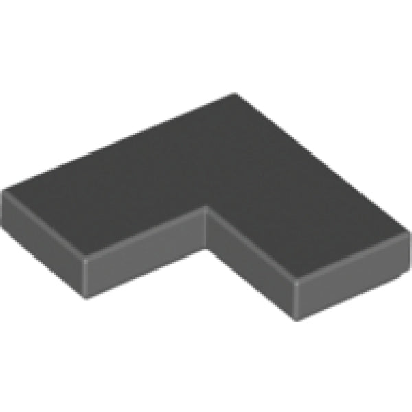 LEGO Tegel 2x2 Hoek DONKERGRIJS (100 stuks)