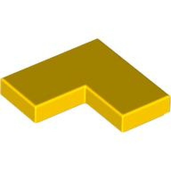 LEGO Tegel 2x2 Hoek GEEL (100 stuks)