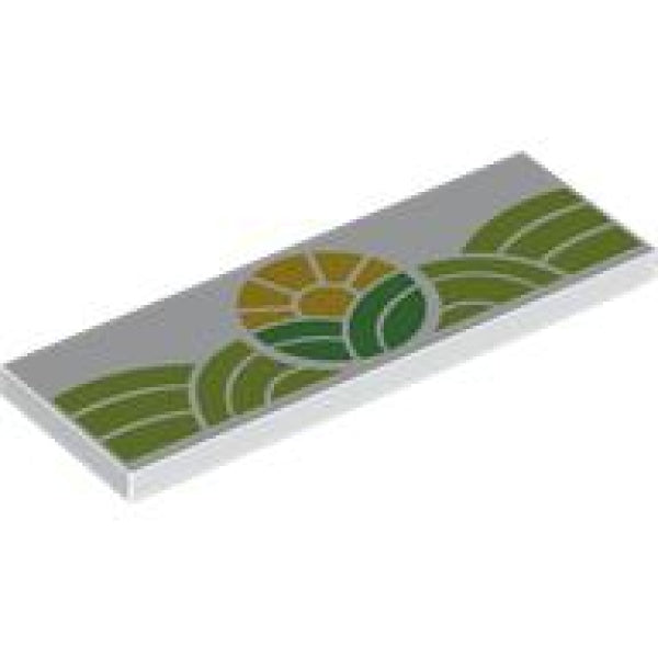 LEGO Tegel 2x6 Heuvels en Zon