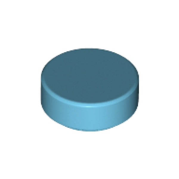 LEGO Tegel Rond 1x1 AZUURBLAUW (100 stuks)