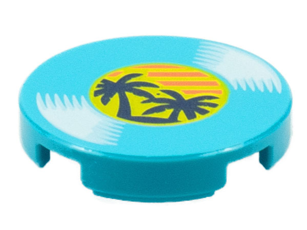 LEGO Tegel Rond 2x2 LP AZUURBLAUW (10 stuks)