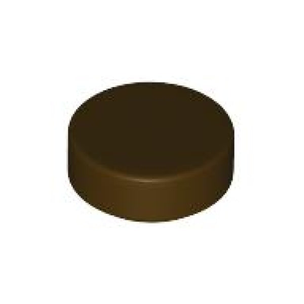 LEGO Tegel Rond 1x1 DONKERBRUIN (100 stuks)