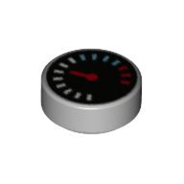 LEGO Zwarte Meter met Rode Wijzer LICHTGRIJS (10 stuks)